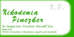 nikodemia pinczker business card